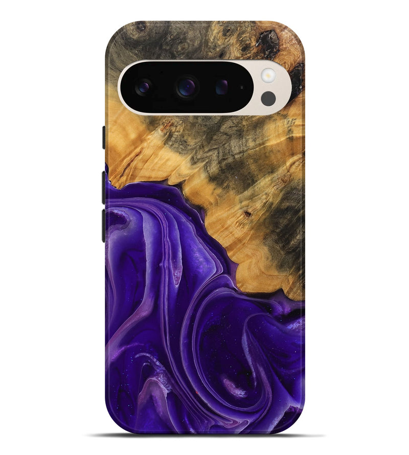 Pixel 9 Pro XL Wood Live Edge Phone Case - Emilda (Purple, 744094)