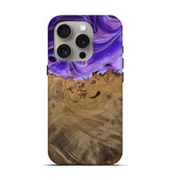 iPhone 16 Pro Wood Live Edge Phone Case - Della (Purple, 744095)