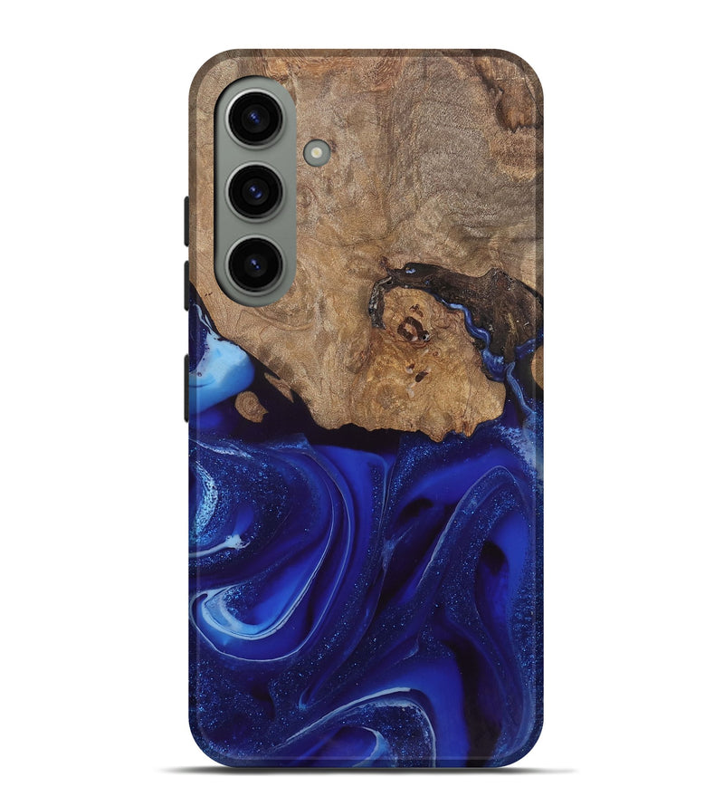 Galaxy S24 Plus Wood Live Edge Phone Case - Rashawn (Blue, 744099)