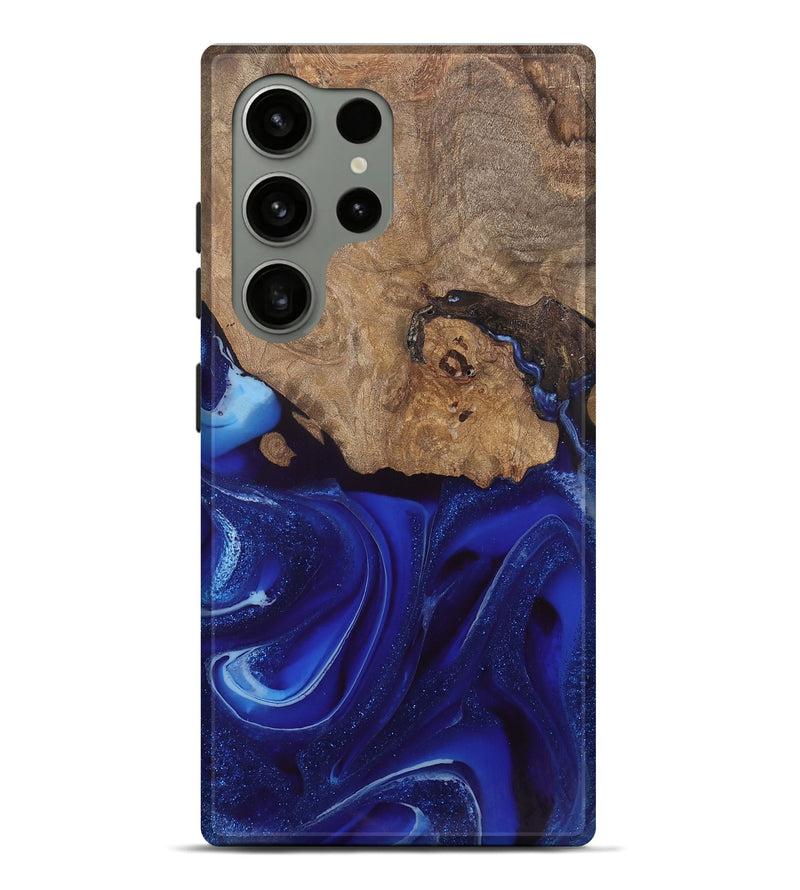 Galaxy S24 Ultra Wood Live Edge Phone Case - Rashawn (Blue, 744099)