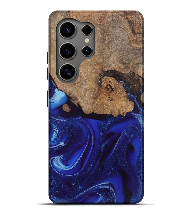 Galaxy S25 Ultra Wood Live Edge Phone Case - Rashawn (Blue, 744099)