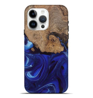 iPhone 15 Pro Max Wood Live Edge Phone Case - Rashawn (Blue, 744099)