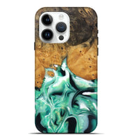 iPhone 15 Pro Max Wood Live Edge Phone Case - DeeAnn (Green, 744105)