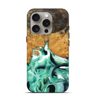 iPhone 16 Pro Wood Live Edge Phone Case - DeeAnn (Green, 744105)