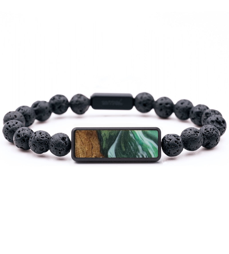 Lava Bead Wood Bracelet - Kelly (Green, 744307)