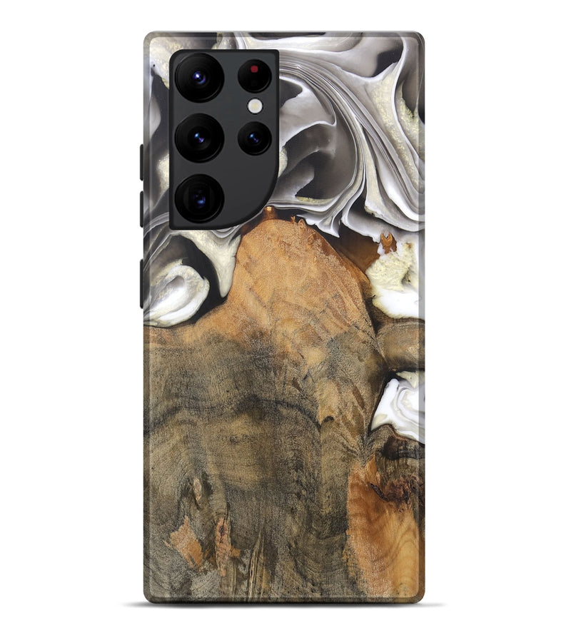 Galaxy S22 Ultra Wood Live Edge Phone Case - Jameson (Black & White, 744366)