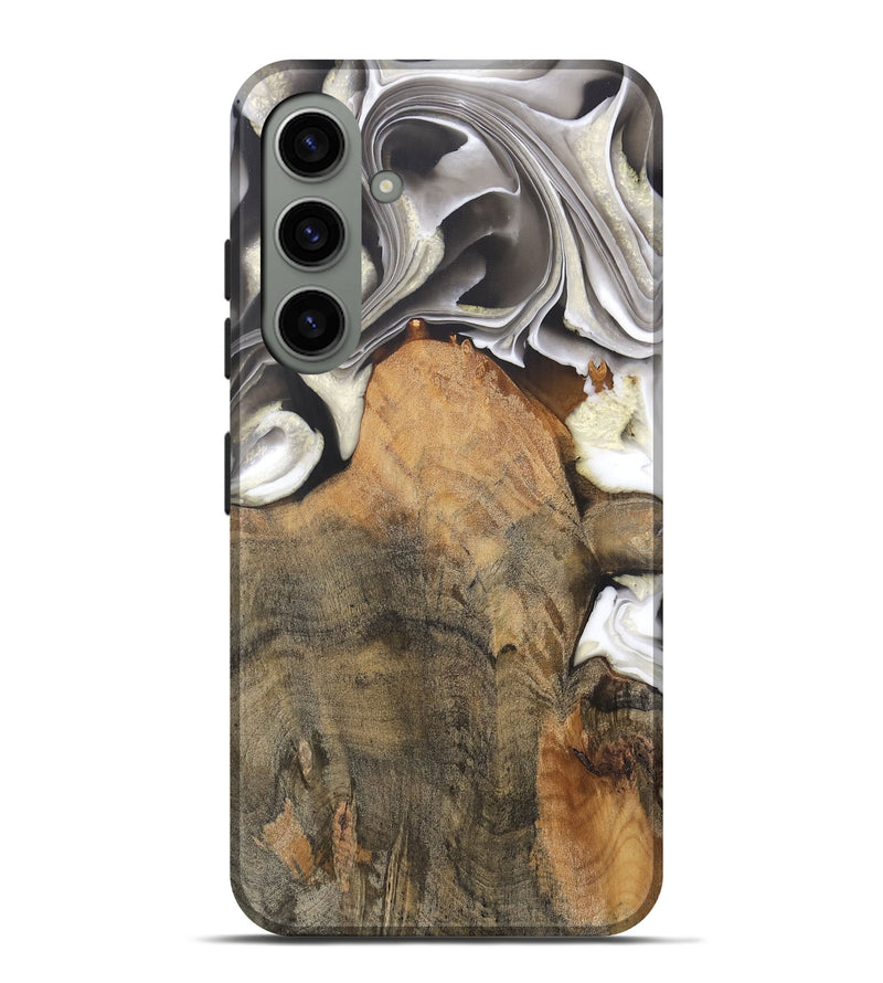 Galaxy S24 Plus Wood Live Edge Phone Case - Jameson (Black & White, 744366)