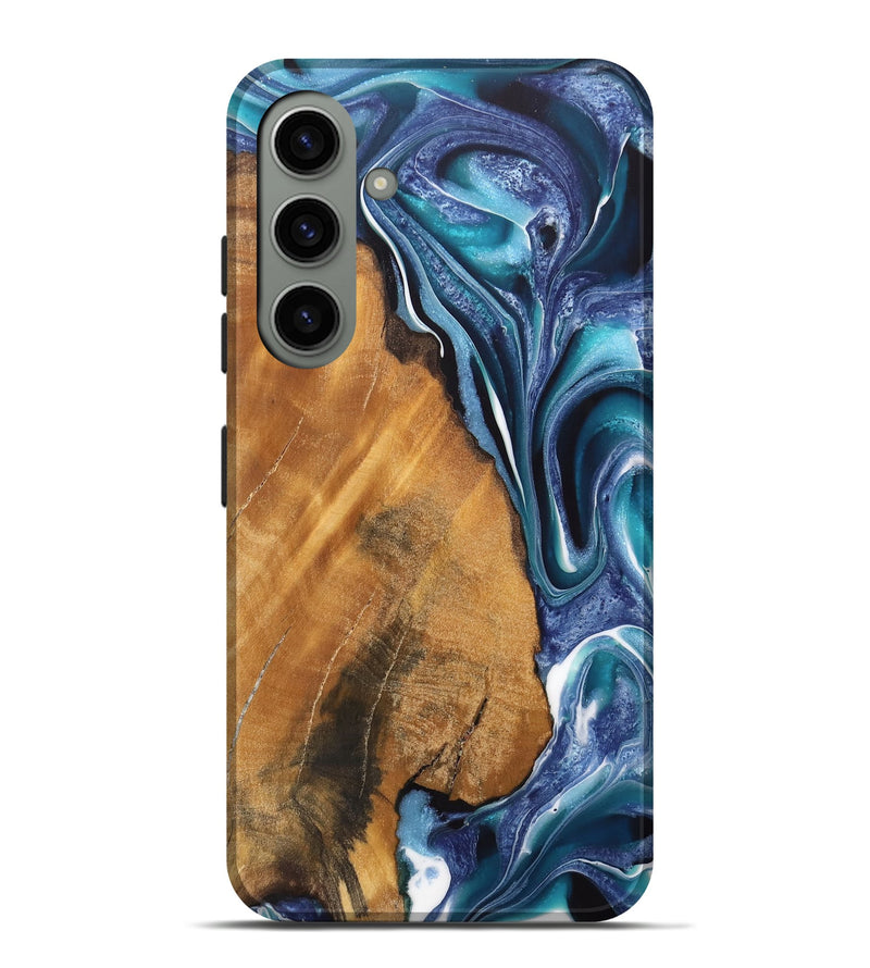 Galaxy S24 Plus Wood Live Edge Phone Case - Reena (Blue, 744368)