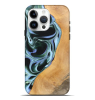 iPhone 15 Pro Max Wood Live Edge Phone Case - Charly (Blue, 744373)