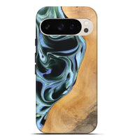 Pixel 9 Pro XL Wood Live Edge Phone Case - Charly (Blue, 744373)