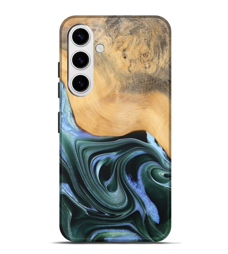 Galaxy S25 Plus Wood Live Edge Phone Case - Lonnie (Green, 744375)