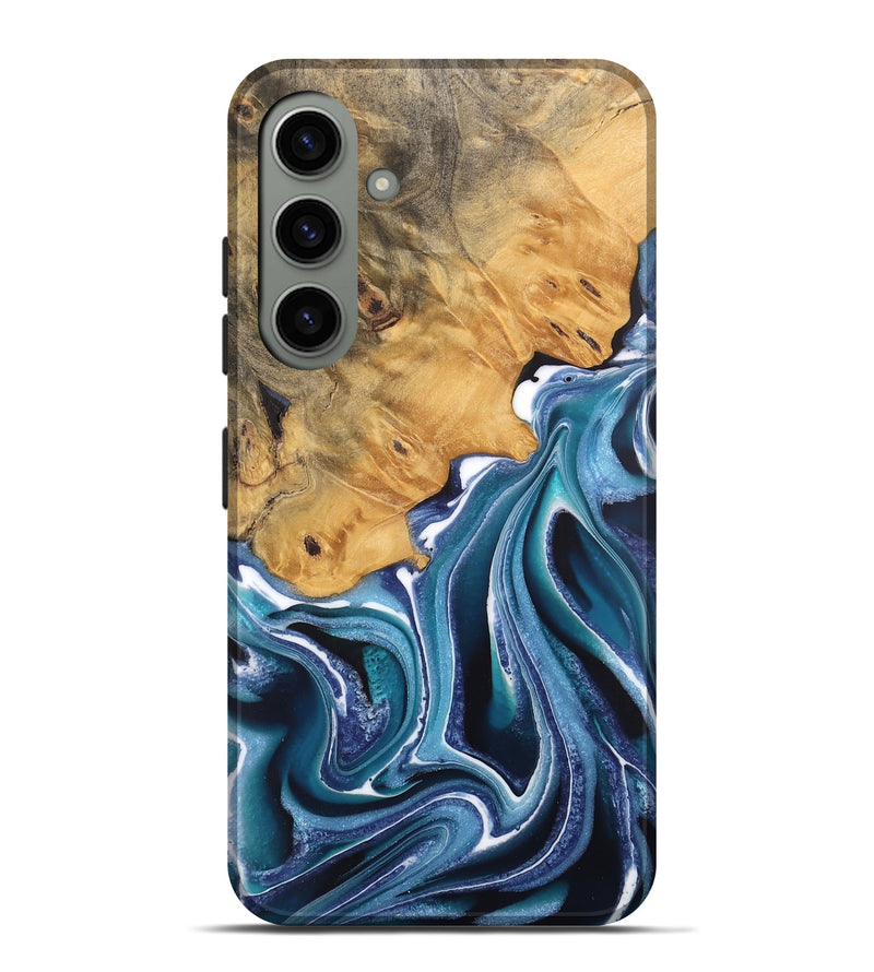 Galaxy S24 Plus Wood Live Edge Phone Case - Kinley (Blue, 744377)