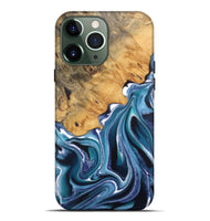 iPhone 13 Pro Max Wood Live Edge Phone Case - Kinley (Blue, 744377)