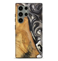 Galaxy S24 Ultra Wood Live Edge Phone Case - Jester (Black & White, 744378)