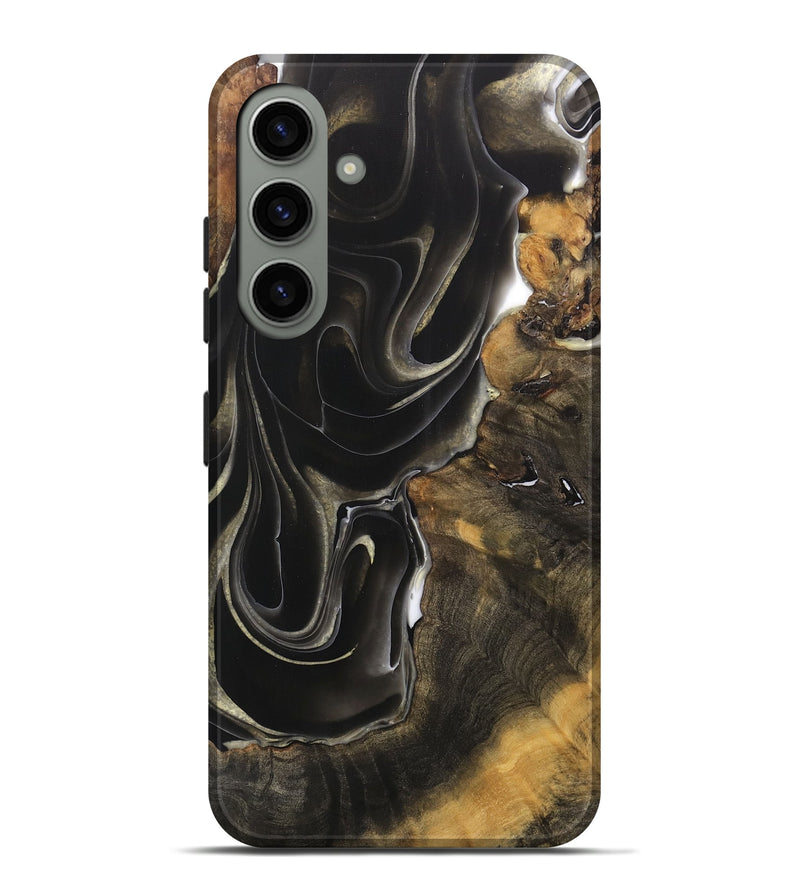 Galaxy S24 Plus Wood Live Edge Phone Case - Destin (Black & White, 744382)