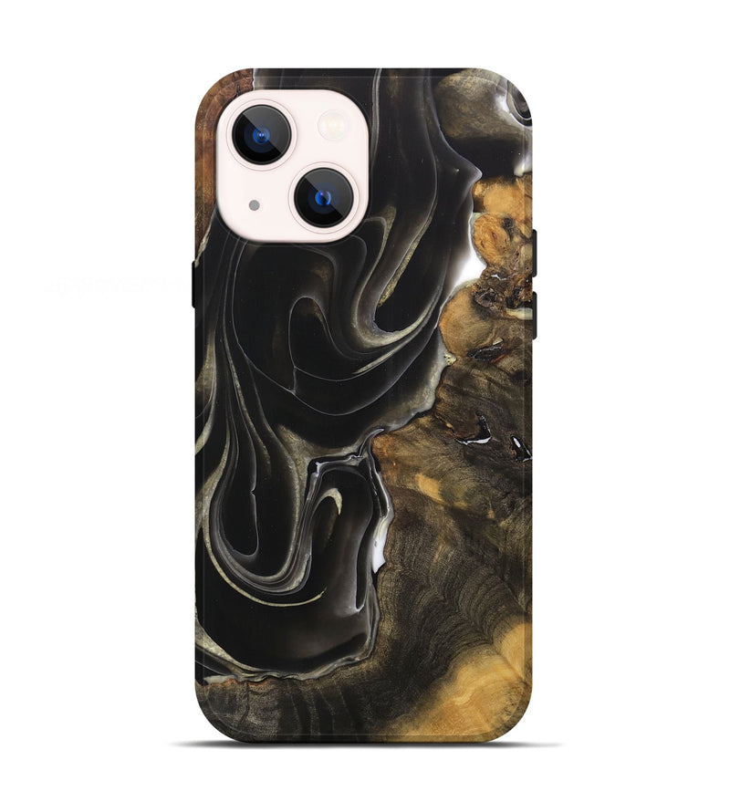 iPhone 13 Wood Live Edge Phone Case - Destin (Black & White, 744382)