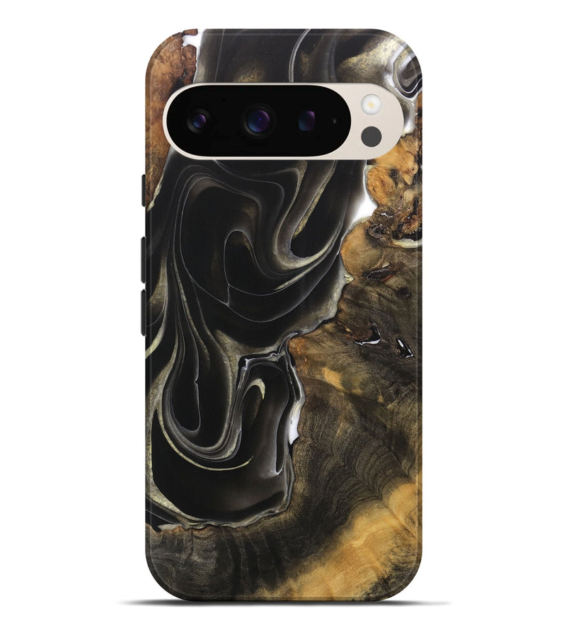 Pixel 9 Pro XL Wood Live Edge Phone Case - Destin (Black & White, 744382)