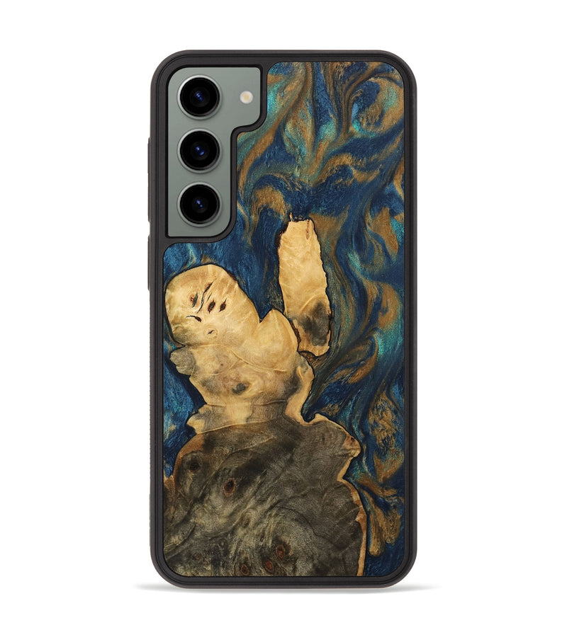 Galaxy S23 Plus Wood Phone Case - Beverly (Teal & Gold, 744391)