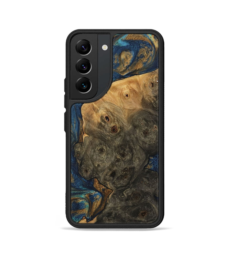 Galaxy S22 Wood Phone Case - Lyle (Teal & Gold, 744394)