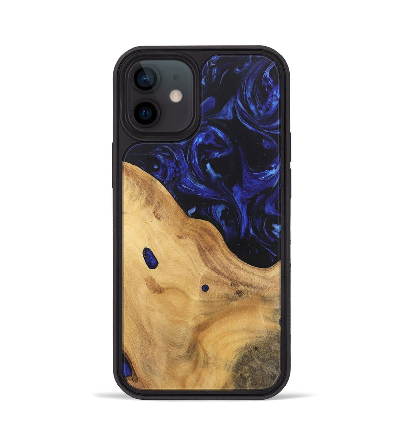 iPhone 12 Wood Phone Case - Selva (Blue, 744413)