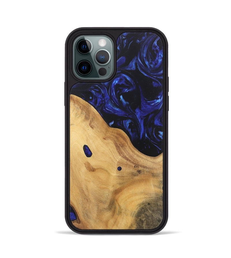 iPhone 12 Pro Wood Phone Case - Selva (Blue, 744413)