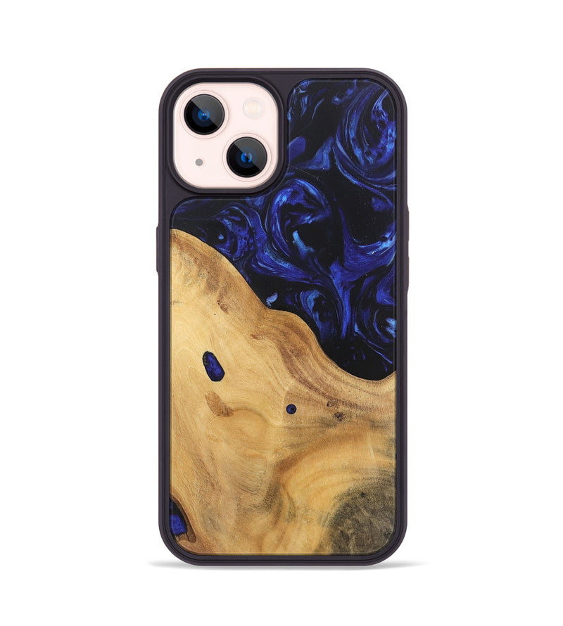 iPhone 14 Wood Phone Case - Selva (Blue, 744413)