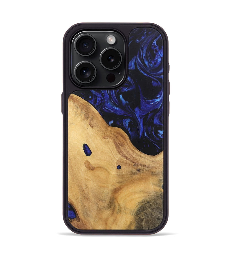 iPhone 15 Pro Wood Phone Case - Selva (Blue, 744413)