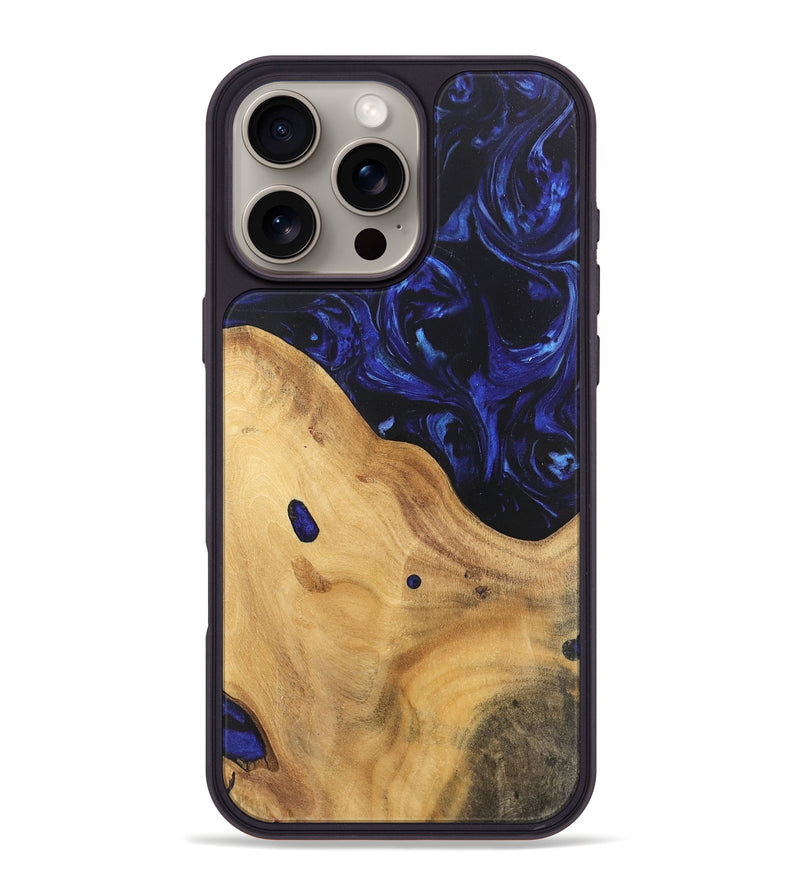 iPhone 16 Pro Max Wood Phone Case - Selva (Blue, 744413)