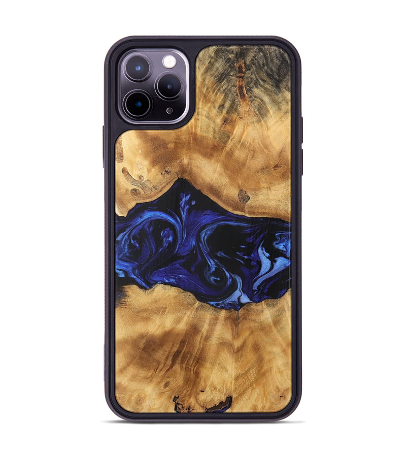 iPhone 11 Pro Max Wood Phone Case - Taiwana (Blue, 744417)