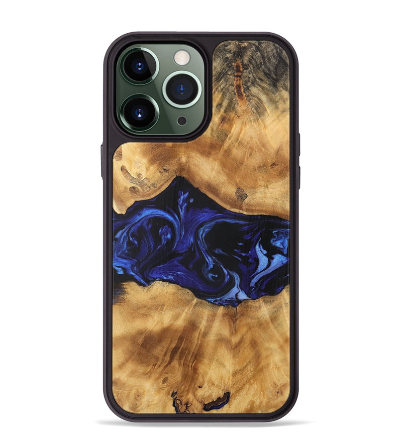 iPhone 13 Pro Max Wood Phone Case - Taiwana (Blue, 744417)