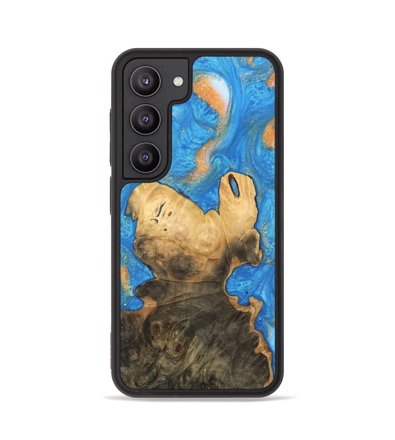 Galaxy S23 Wood Phone Case - Daniela (Teal & Gold, 744434)