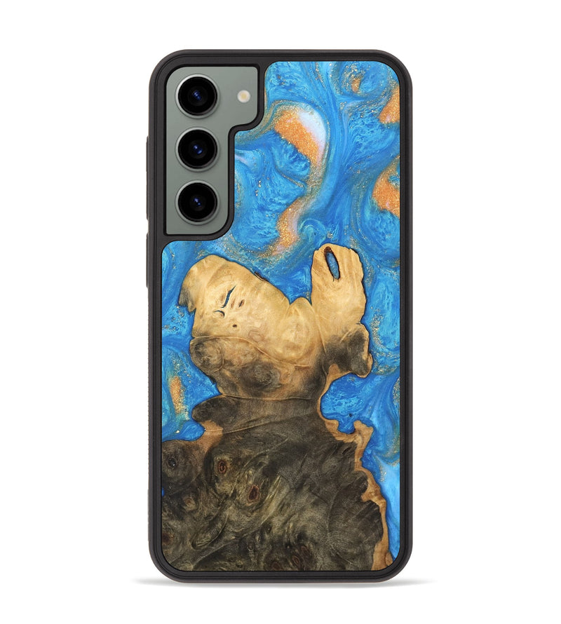 Galaxy S23 Plus Wood Phone Case - Daniela (Teal & Gold, 744434)