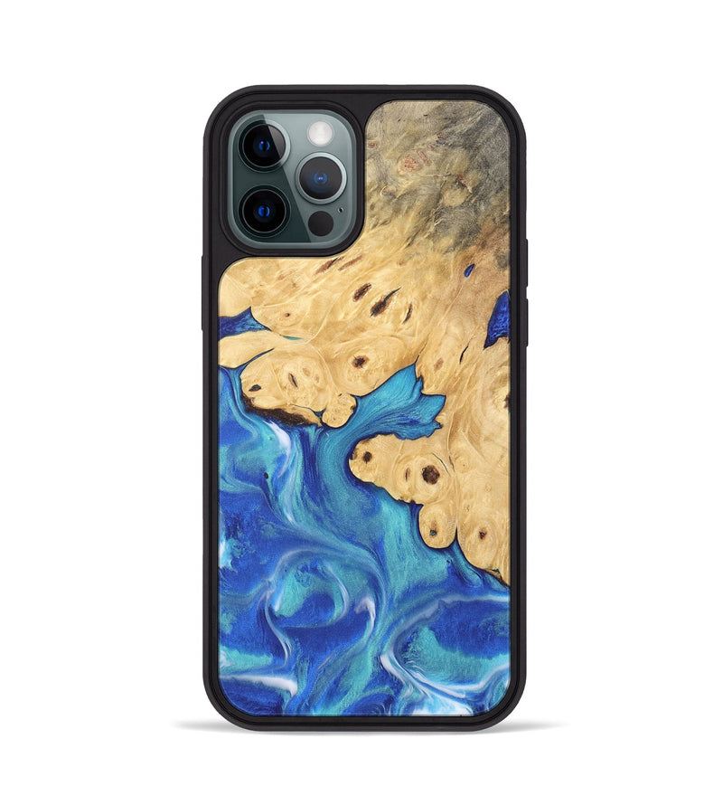 iPhone 12 Pro Wood Phone Case - Bawn (Blue, 744442)