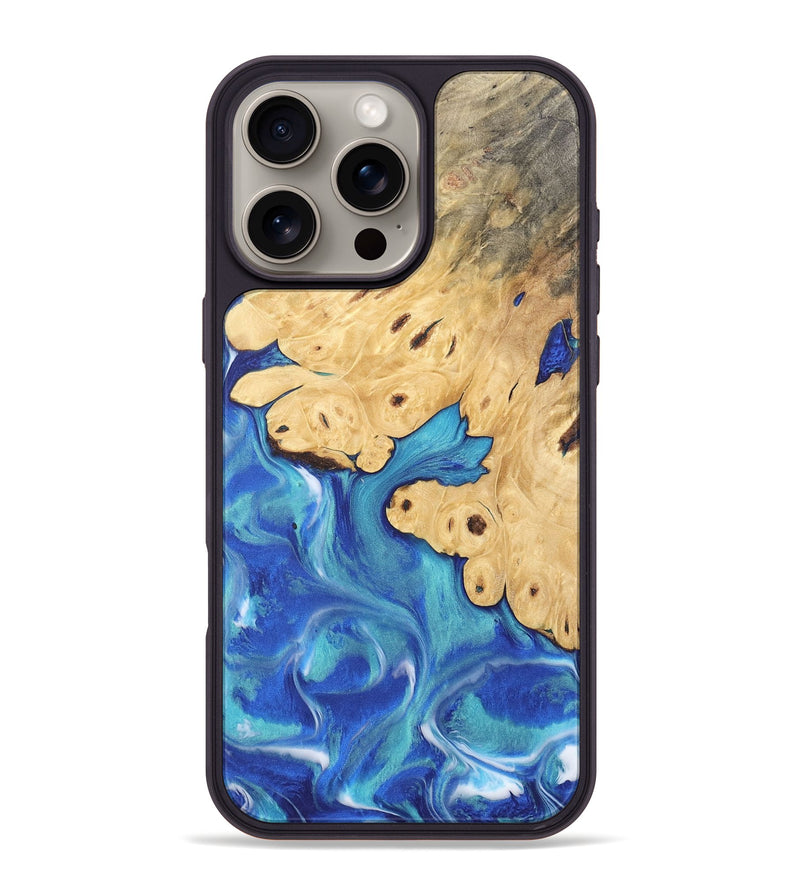 iPhone 16 Pro Max Wood Phone Case - Bawn (Blue, 744442)