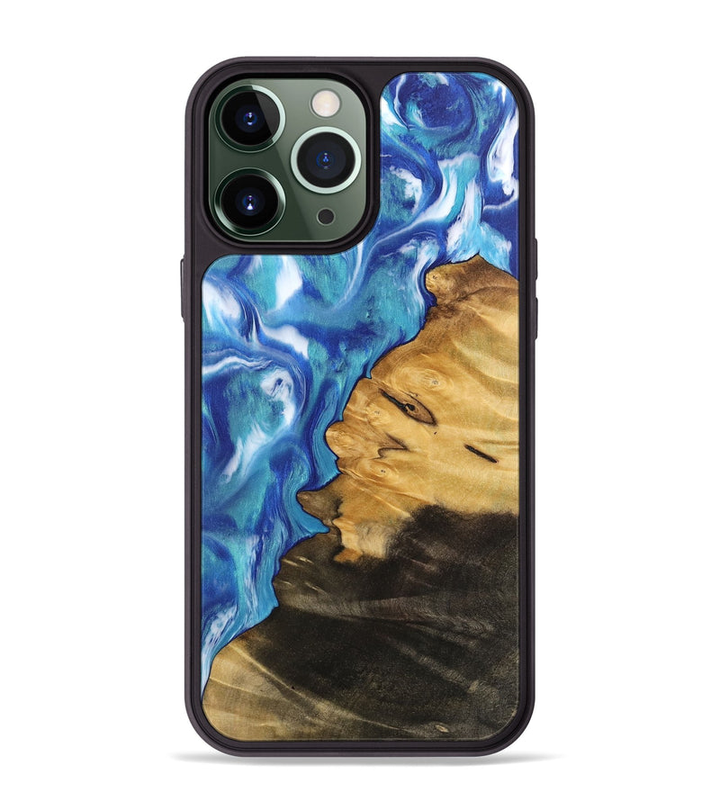 iPhone 13 Pro Max Wood Phone Case - Tatsman (Blue, 744453)