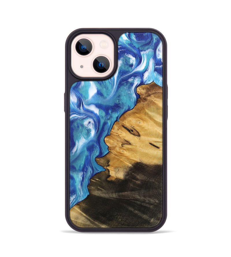 iPhone 14 Wood Phone Case - Tatsman (Blue, 744453)