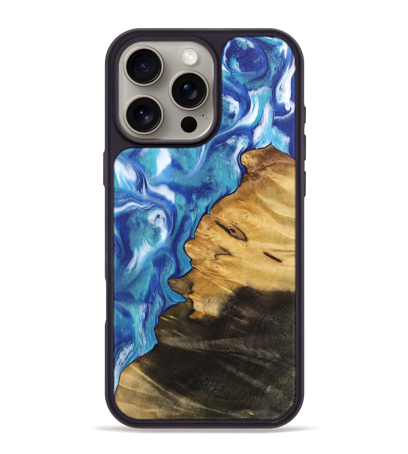 iPhone 16 Pro Max Wood Phone Case - Tatsman (Blue, 744453)