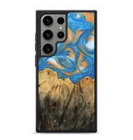 Galaxy S24 Ultra Wood Phone Case - Glori (Teal & Gold, 744459)