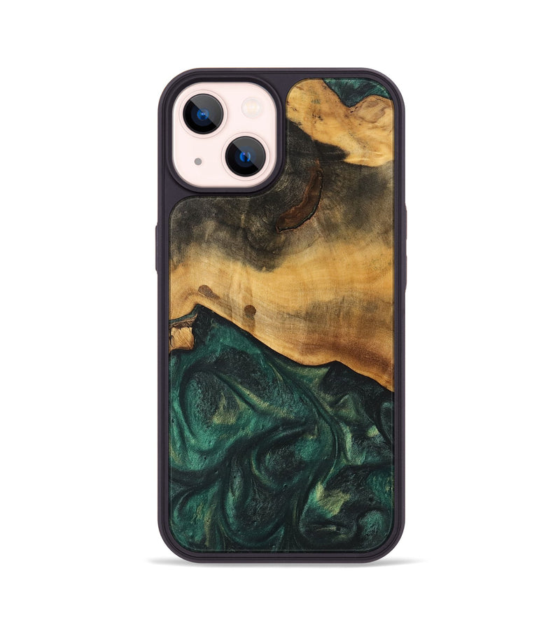 iPhone 14 Wood Phone Case - Carlyn (Green, 744465)