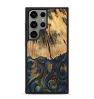 Galaxy S24 Ultra Wood Phone Case - Trinity (Teal & Gold, 744468)