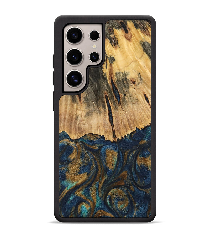 Galaxy S25 Ultra Wood Phone Case - Trinity (Teal & Gold, 744468)