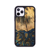 iPhone 11 Pro Wood Phone Case - Trinity (Teal & Gold, 744468)