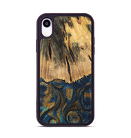 iPhone Xr Wood Phone Case - Trinity (Teal & Gold, 744468)