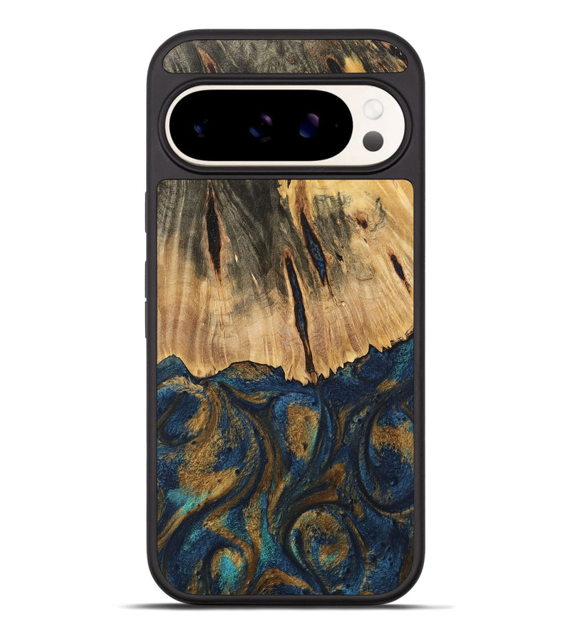 Pixel 9 Pro XL Wood Phone Case - Trinity (Teal & Gold, 744468)