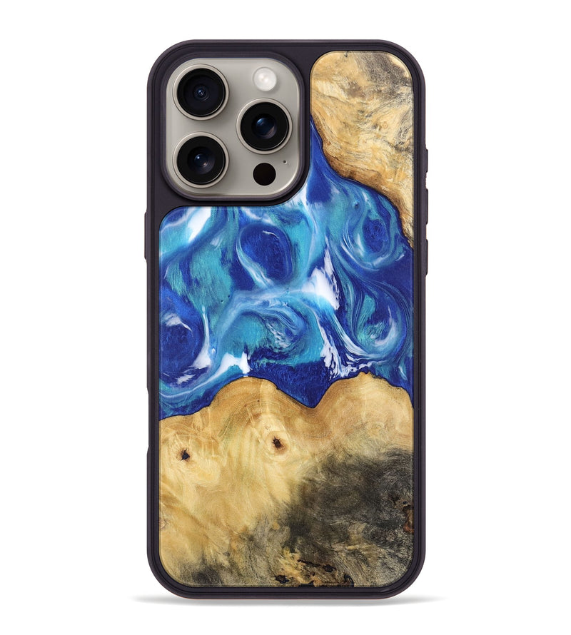 iPhone 16 Pro Max Wood Phone Case - Fuller (Blue, 744479)