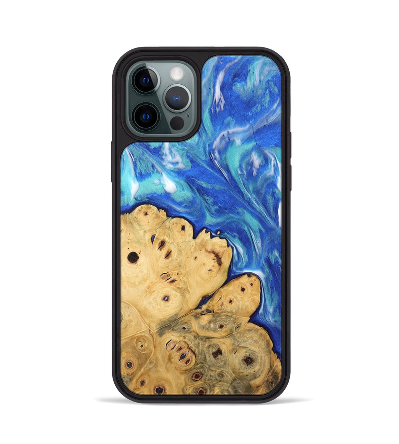 iPhone 12 Pro Wood Phone Case - Loleta (Blue, 744490)