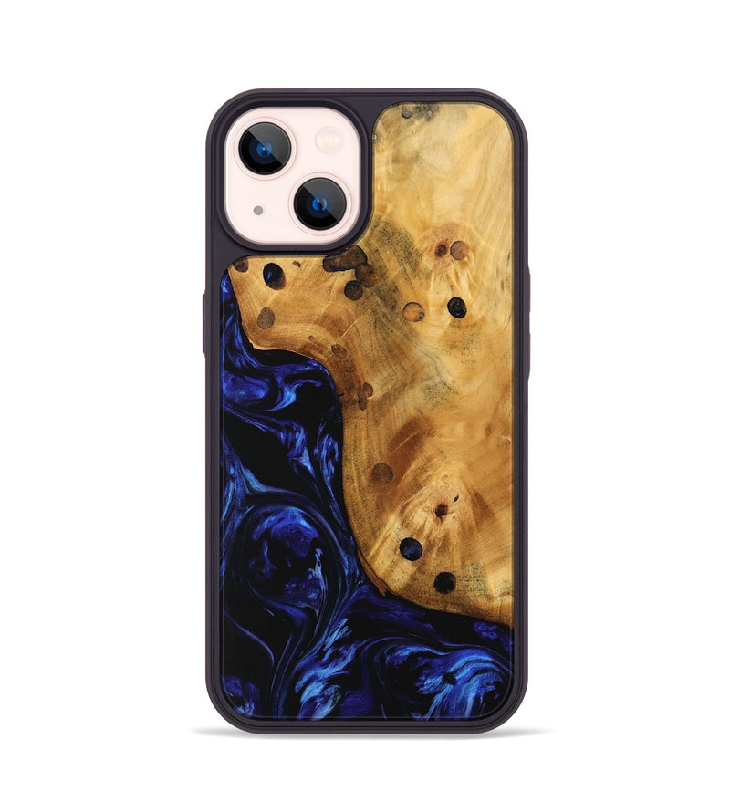 iPhone 14 Wood Phone Case - Jeane (Blue, 744494)