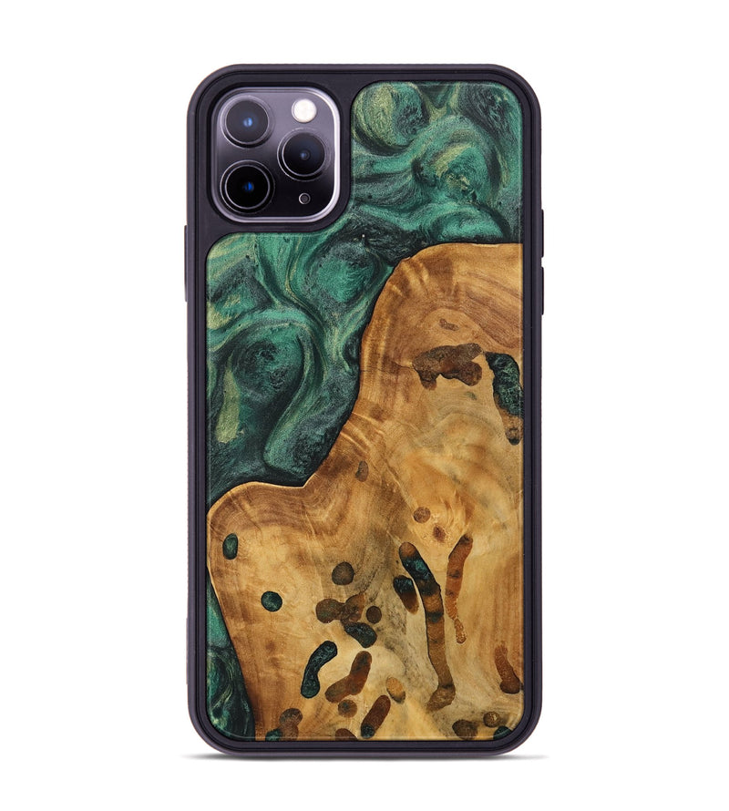 iPhone 11 Pro Max Wood Phone Case - Sanaa (Green, 744501)