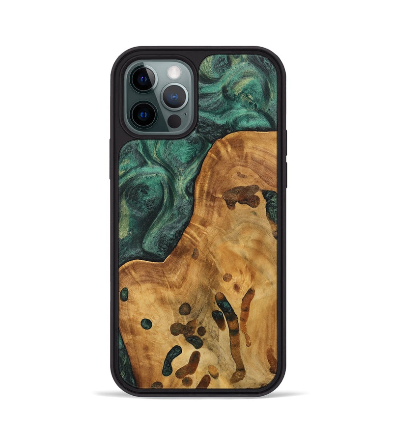 iPhone 12 Pro Wood Phone Case - Sanaa (Green, 744501)