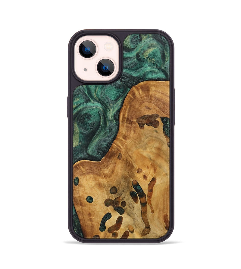 iPhone 14 Wood Phone Case - Sanaa (Green, 744501)